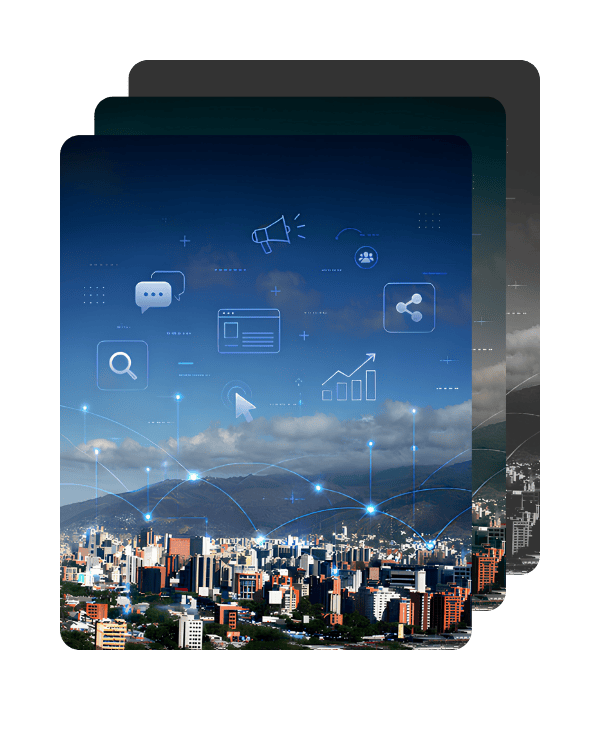 vista de caracas venezuela con elementos de tecnología vista de caracas venezuela con elementos de tecnología