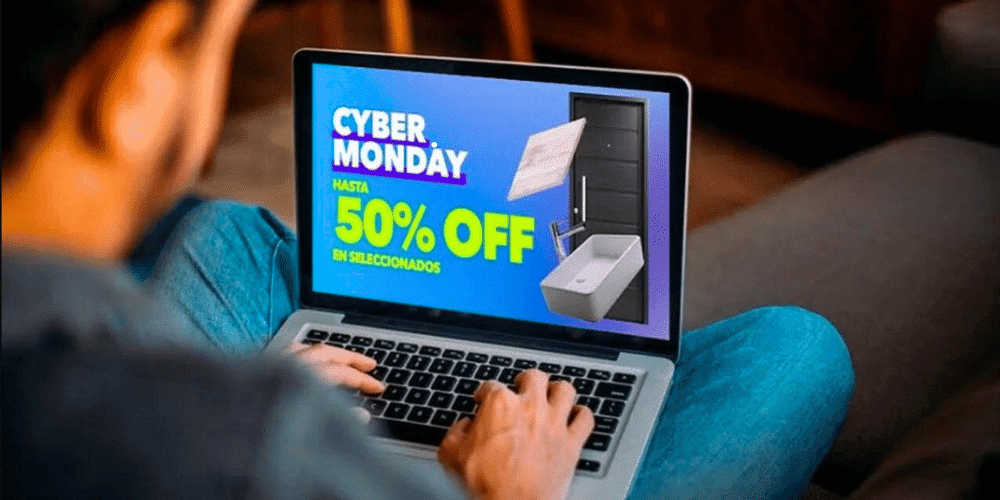 Infografía con estrategias de marketing digital para aumentar ganancias durante el Cyber Monday 2025.