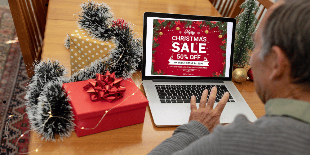 Ejemplo de post navideño para Instagram como parte de una campaña de redes sociales en Navidad