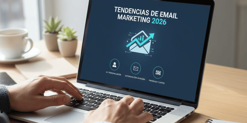 Representación gráfica que simboliza las tendencias de email marketing 2026 e innovaciones clave para empresas.