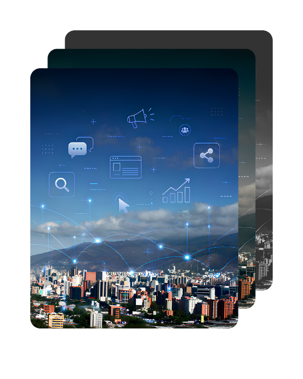 vista de caracas venezuela con elementos de tecnología vista de caracas venezuela con elementos de tecnología